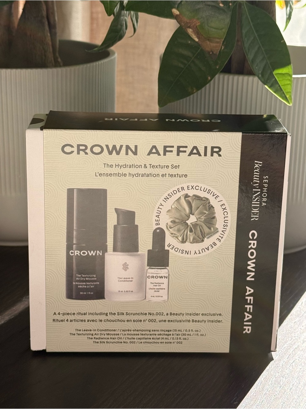 Crown Affair Sephora BI - Hydration & Texture Set with Silk Scrunchie $53 value